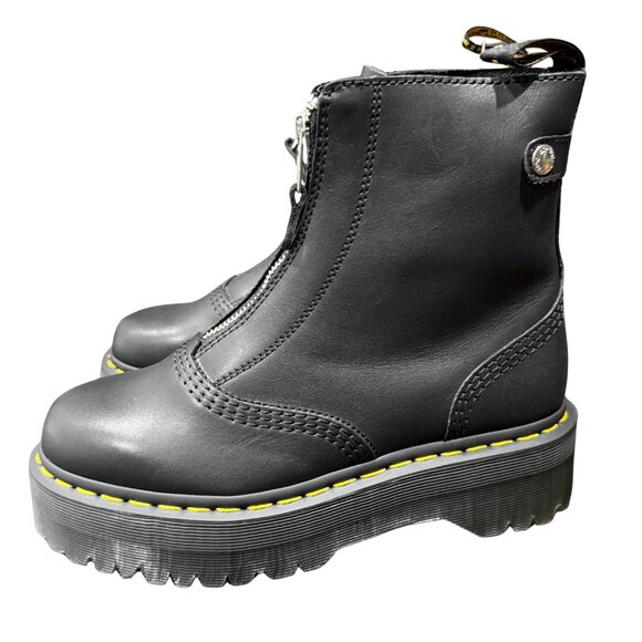 Dr Martens Jetta Boots Womens Leather Zipper Platform Chunky Sole Shoes - Picture 3 of 7